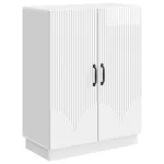 Bufet Alb foarte lucios 66 x 34,5 x 87 cm Lemn prelucrat GartenMobel Dekor
