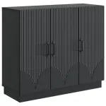 Bufet Negru 89 x 34,5 x 77 cm Lemn prelucrat GartenMobel Dekor
