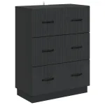 Dulap cu sertare Negru 66 x 34,5 x 87 cm Lemn prelucrat GartenMobel Dekor