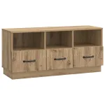 Cabinet TV Stejar Artizanal 102 x 34,5 x 47 cm Lemn prelucrat GartenMobel Dekor