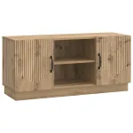 Cabinet TV Stejar Artizanal 102 x 34,5 x 47 cm Lemn prelucrat GartenMobel Dekor