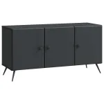 Cabinet TV Negru 99 x 34,5 x 50 cm Lemn prelucrat GartenMobel Dekor
