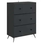 Dulap cu sertare Negru 66 x 34,5 x 90 cm Lemn prelucrat GartenMobel Dekor