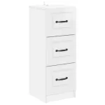 Dulap cu sertare Alb foarte lucios 33 x 34,5 x 87 cm GartenMobel Dekor