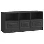 Cabinet TV cu sertar Negru 102 x 34,5 x 47 cm Lemn prelucrat GartenMobel Dekor