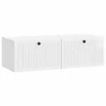 Oglindă TV montată pe perete Alb foarte lucios 98 x 41 x 30 cm GartenMobel Dekor