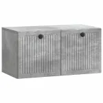 Oglindă TV montată pe perete Gri Beton 59,5 x 31 x 30 cm GartenMobel Dekor