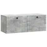 Oglindă TV montată pe perete Gri Beton 78,5 x 31 x 30 cm GartenMobel Dekor