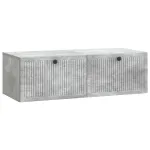 Oglindă TV montată pe perete Gri Beton 98 x 41 x 30 cm GartenMobel Dekor