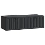 Oglindă TV montată pe perete Pe perete Negru 98 x 41 x 30 cm GartenMobel Dekor