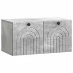Oglindă TV montată pe perete Gri Beton 59,5 x 31 x 30 cm GartenMobel Dekor