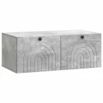 Oglindă TV montată pe perete Gri Beton 78,5 x 41 x 30 cm GartenMobel Dekor