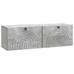 Oglindă TV montată pe perete Gri Beton 98 x 31 x 30 cm GartenMobel Dekor
