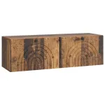 Oglindă TV montată pe perete Lemn vechi 98 x 31 x 30 cm GartenMobel Dekor