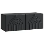 Oglindă TV montată pe perete Pe perete Negru 78,5 x 31 x 30 cm GartenMobel Dekor