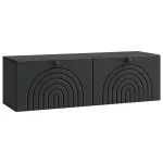 Oglindă TV montată pe perete Pe perete Negru 98 x 31 x 30 cm GartenMobel Dekor