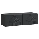 Oglindă TV montată pe perete Pe perete Negru 99 x 41 x 30 cm GartenMobel Dekor