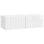 Oglindă TV montată pe perete Alb foarte lucios 98 x 41 x 30 cm GartenMobel Dekor