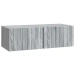 Dulap TV suspendat gri Sonoma, 98 x 41 x 30 cm, 2 uși