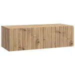 Dulap TV suspendat din lemn prelucrat, stejar artizanal, 98x41x30 cm