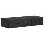 Masă laterală montată pe perete Negru 87,5 x 34,5 x 17 cm GartenMobel Dekor