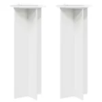 Suport pentru plante 2 pcs Alb foarte lucios Ø40 x 100 cm GartenMobel Dekor