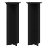 Suport pentru plante 2 pcs Negru Ø40 x 100 cm Lemn prelucrat GartenMobel Dekor