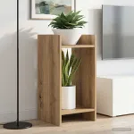 Suport pentru plante cu raft Stejar Artizanal 30 x 30 x 60 cm GartenMobel Dekor
