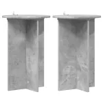 Suport pentru plante 2 pcs Gri Beton Ø40 x 60 cm Lemn prelucrat GartenMobel Dekor