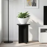 Suport pentru plante 2 pcs Negru Ø29,5 x 40 cm Lemn prelucrat GartenMobel Dekor
