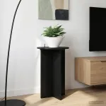 Suport pentru plante 2 pcs Negru Ø40 x 60 cm Lemn prelucrat GartenMobel Dekor