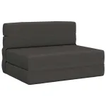 Canapea Pliantă cu Pat Gri închis 190 x 100 x 15 cm țesătură GartenMobel Dekor