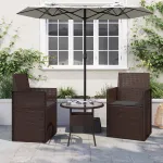 Perne de Șezut 2 pcs Antracit 47 x 36 x 2 cm Poliester GartenMobel Dekor