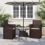 Perne de Șezut 2 pcs Gri deschis 47 x 36 x 2 cm Poliester GartenMobel Dekor