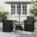 Perne pentru șezut și spătar 2 pcs Antracit 47 x 45 x 2 cm GartenMobel Dekor