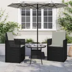 Perne pentru șezut și spătar 2 pcs Gri deschis 47 x 45 x 2 cm GartenMobel Dekor