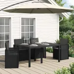 Perne pentru șezut și spătar 4 pcs Antracit 47 x 45 x 2 cm GartenMobel Dekor