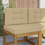 Perna pentru canapea de exterior 2 pcs Bej Poliester GartenMobel Dekor