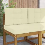 Perna pentru canapea de exterior 2 pcs Crem Poliester GartenMobel Dekor