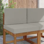 Perna pentru canapea de exterior 2 pcs Gri Poliester GartenMobel Dekor