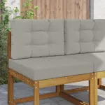 Perna pentru canapea de exterior 2 pcs Gri Poliester GartenMobel Dekor