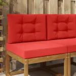 Perna pentru canapea de exterior 2 pcs Roșu Poliester GartenMobel Dekor
