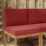 Perna pentru canapea de exterior 2 pcs bordo Poliester GartenMobel Dekor