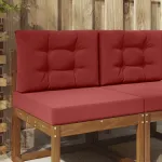 Perna pentru canapea de exterior 2 pcs bordo Poliester GartenMobel Dekor