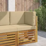 Perna pentru canapea de exterior 3 pcs Bej Poliester GartenMobel Dekor