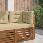 Perna pentru canapea de exterior 3 pcs Bej Poliester GartenMobel Dekor