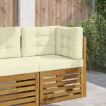 Perna pentru canapea de exterior 3 pcs Crem Poliester GartenMobel Dekor