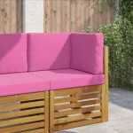 Perna pentru canapea de exterior 3 pcs Roz Poliester GartenMobel Dekor