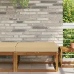 Perna pentru canapea de exterior Bej 80 x 80 x 8 cm Poliester GartenMobel Dekor