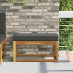 Perna de Șezut pentru Exterior Antracit 80 x 40 x 8 cm GartenMobel Dekor